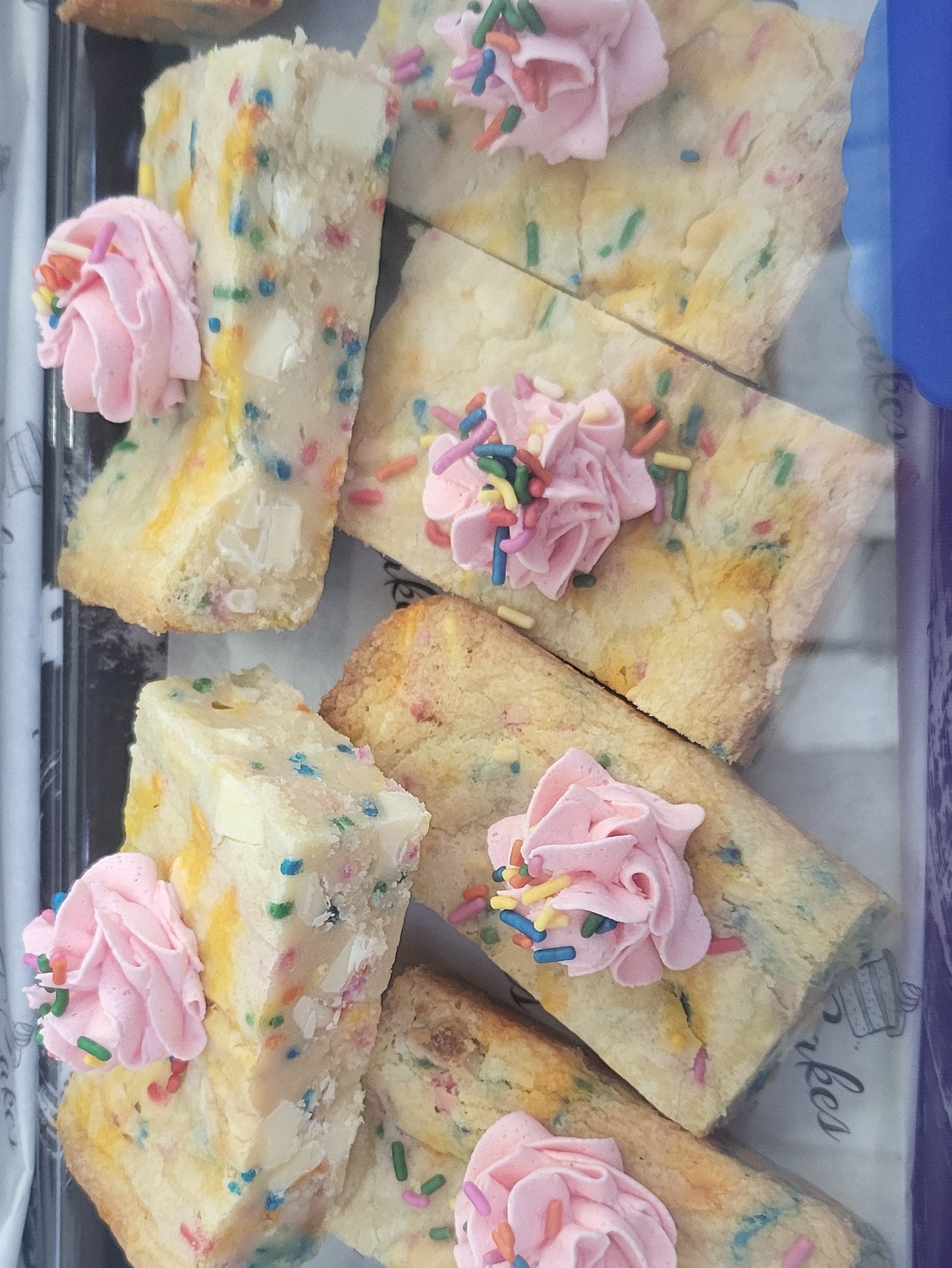 Birthday Cake Blondies