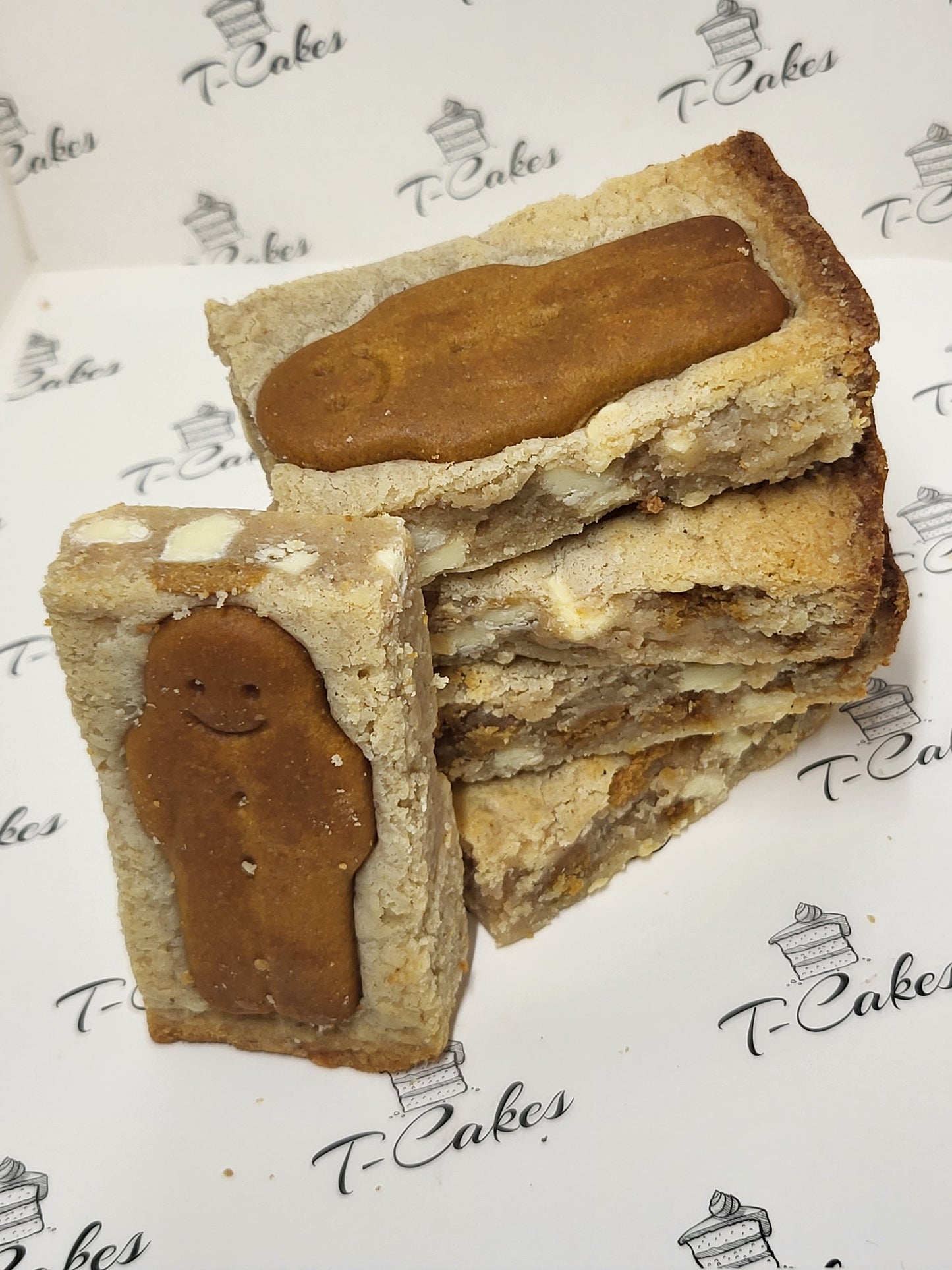 Gingerbread Blondie Slice