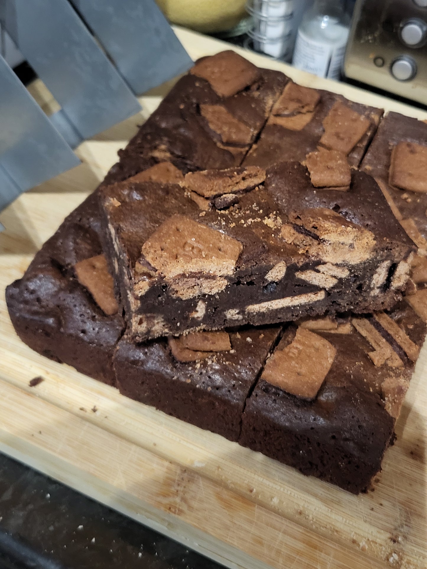 Vegan Friendly Bourbon Brownie Slice