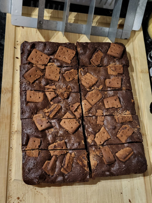 Vegan Friendly Bourbon Brownie Slice